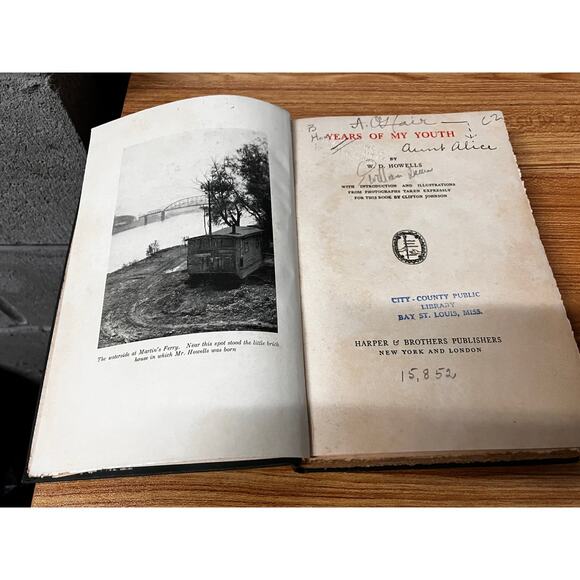 Years of My Youth W.D. Howells 1917 Hardcover Ex-Library 1st Edition - Picture 5 of 10